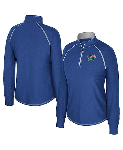 Colosseum Women's Royal Florida Gators Bikram Raglan Quarter-Zip Sweatshirt