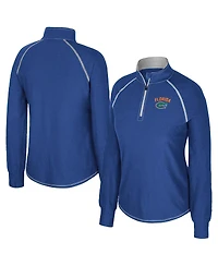 Colosseum Women's Royal Florida Gators Bikram Raglan Quarter-Zip Sweatshirt