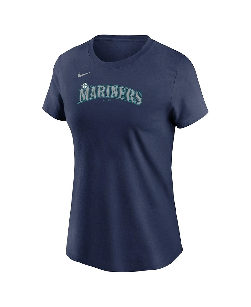 Nike Women's Cal Raleigh Navy Seattle Mariners Fuse Name Number T-Shirt