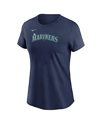 Nike Women's Cal Raleigh Navy Seattle Mariners Fuse Name Number T-Shirt