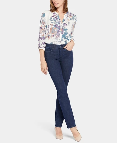 Nydj Petite Marilyn High Rise Straight Leg Jeans
