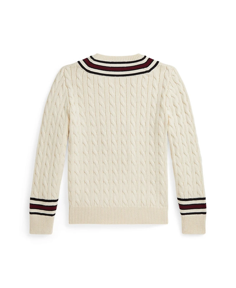 Polo Ralph Lauren Boys 8-20 Stripe Detail Cricket Sweater