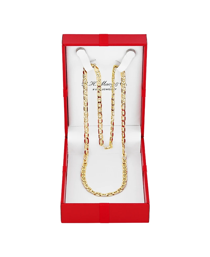 Lightweight Polished Mariner Link 24" Chain Necklace (5.5MM) in 14k Gold