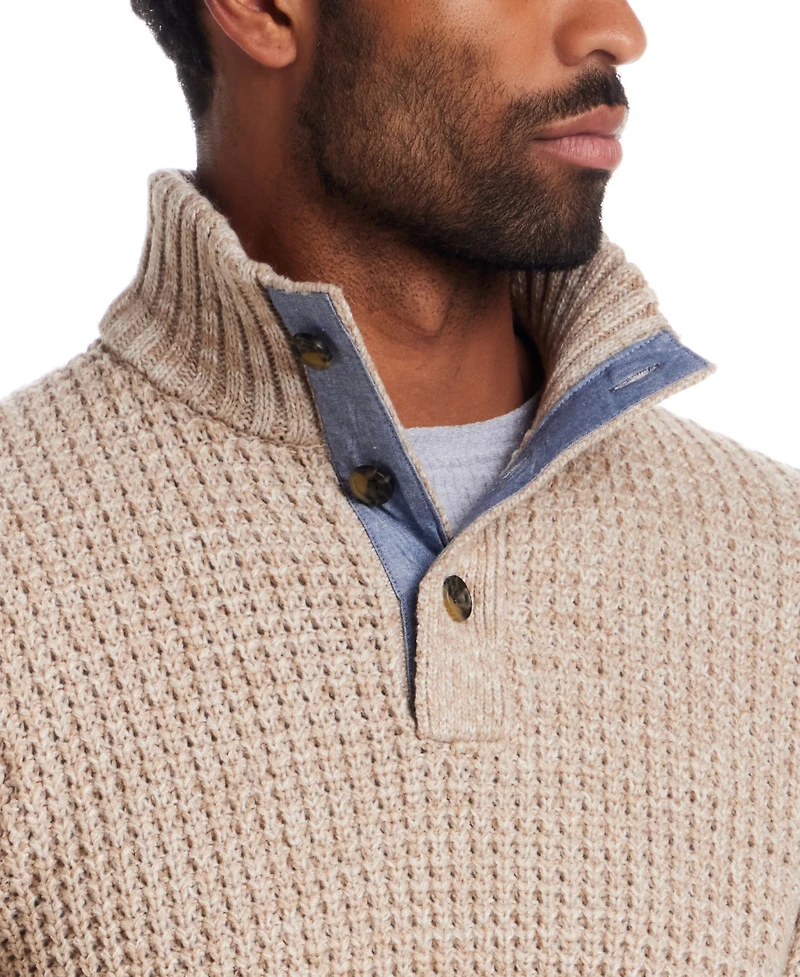 Weatherproof Vintage Men's Textured Mock Neck Sweater