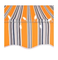 Retractable Awning Yellow and blue Polyester with Pu coating, steel