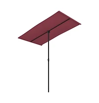 vidaXL Garden Parasol Bordeaux Red Polyester, Aluminum Medium
