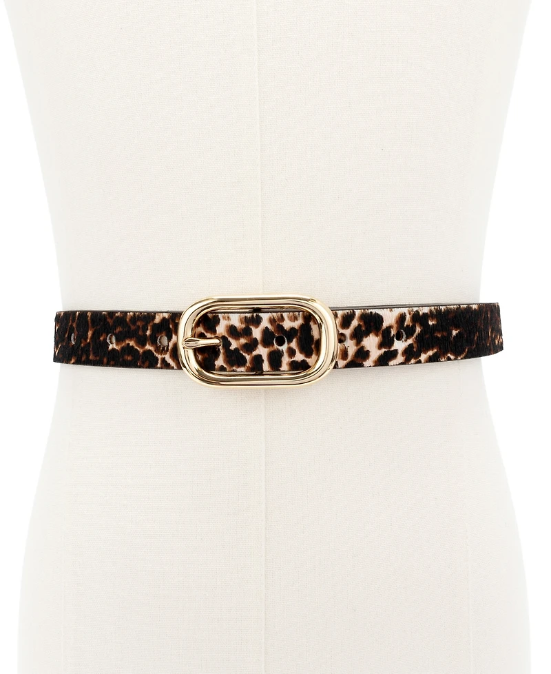 kate spade new york Leopard Print Molten Buckle Belt