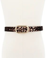 kate spade new york Leopard Print Molten Buckle Belt