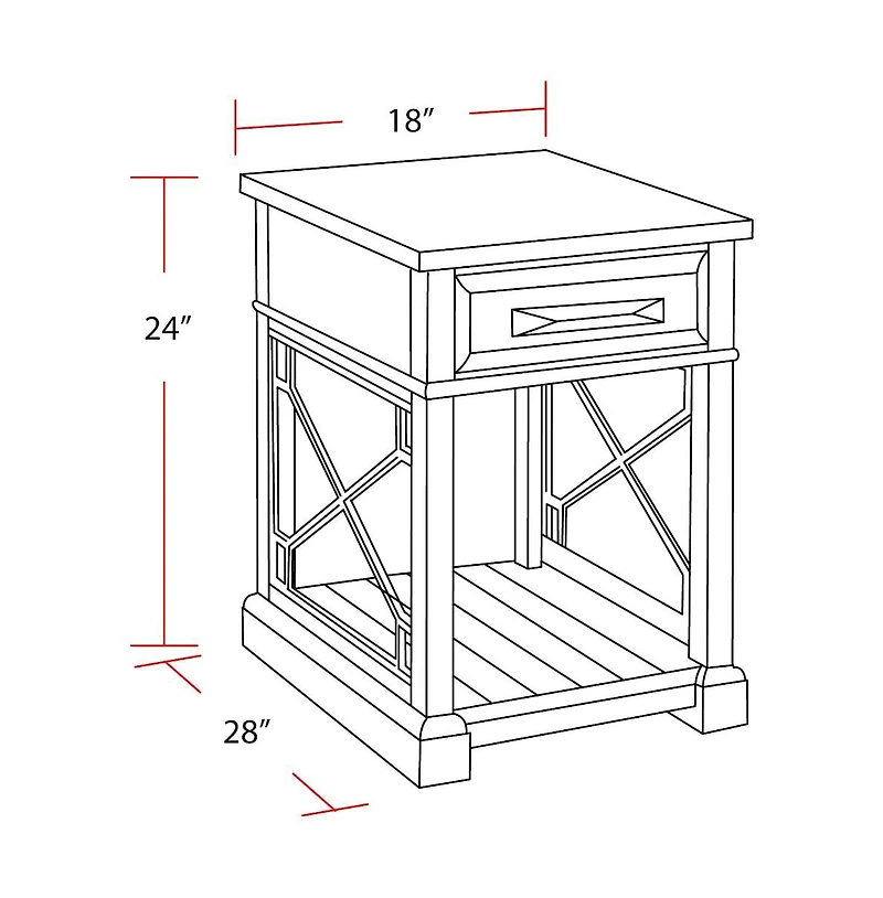 Parker House Furniture Parker House Sundance - Smokey Grey Chairside Table
