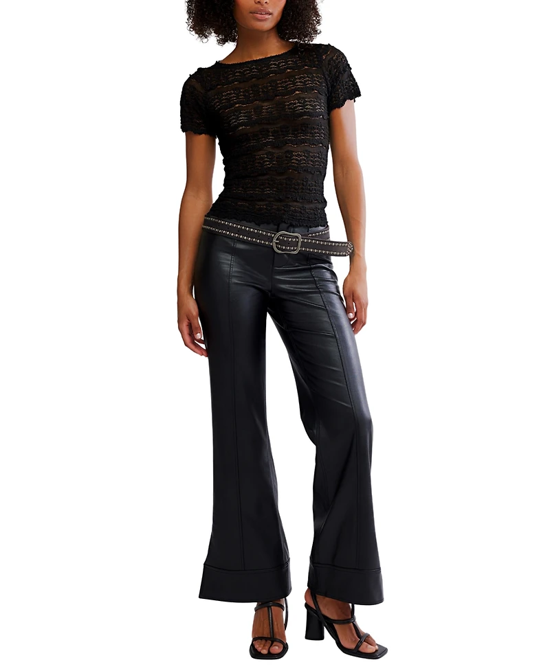Free People Women's Angelina Lace T-Shirt