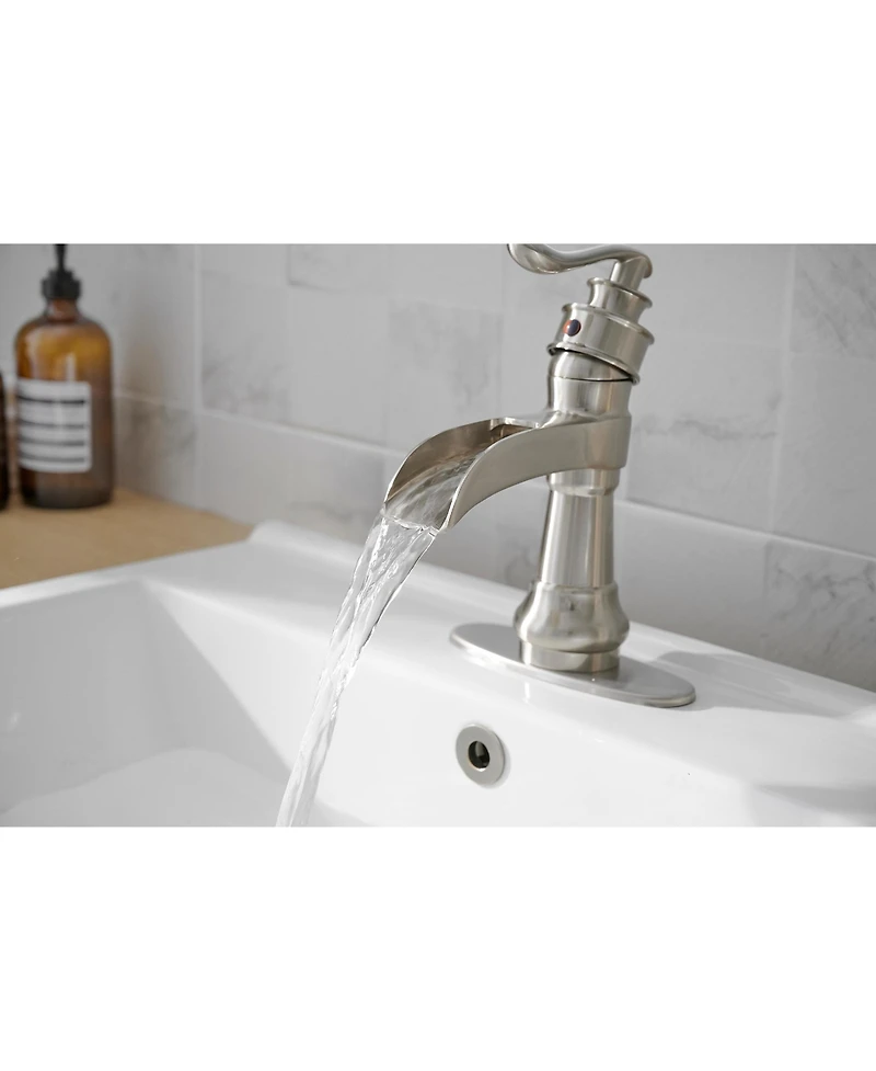 Single Hole Single-Handle Low-Arc Bathroom Faucet Matte Black