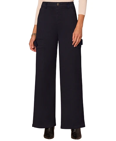 Democracy Petite "Ab" Solution Wide Leg Sky Rise Jeans