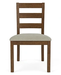 Furniture Davie Cracked Oak and Fabric -Pc. Rectangle Dining Set