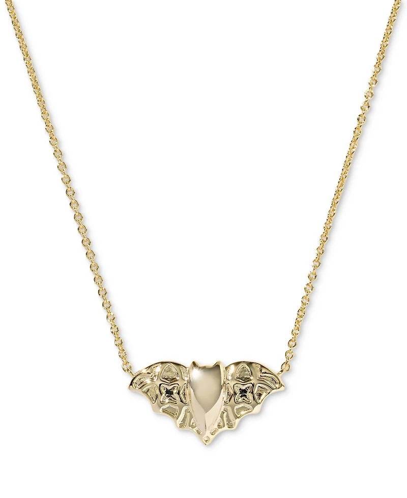 Kendra Scott Obsidian 14K Gold Over Brass Bat Pendant Necklace
