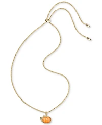 Kendra Scott Pumpkin Mother of Pearl 14K Gold Over Brass Long Pendant Necklace