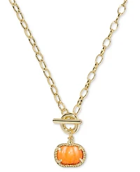 Kendra Scott Mother of Pearl Pumpkin Link and Chain in 14K Gold Over Brass Necklace