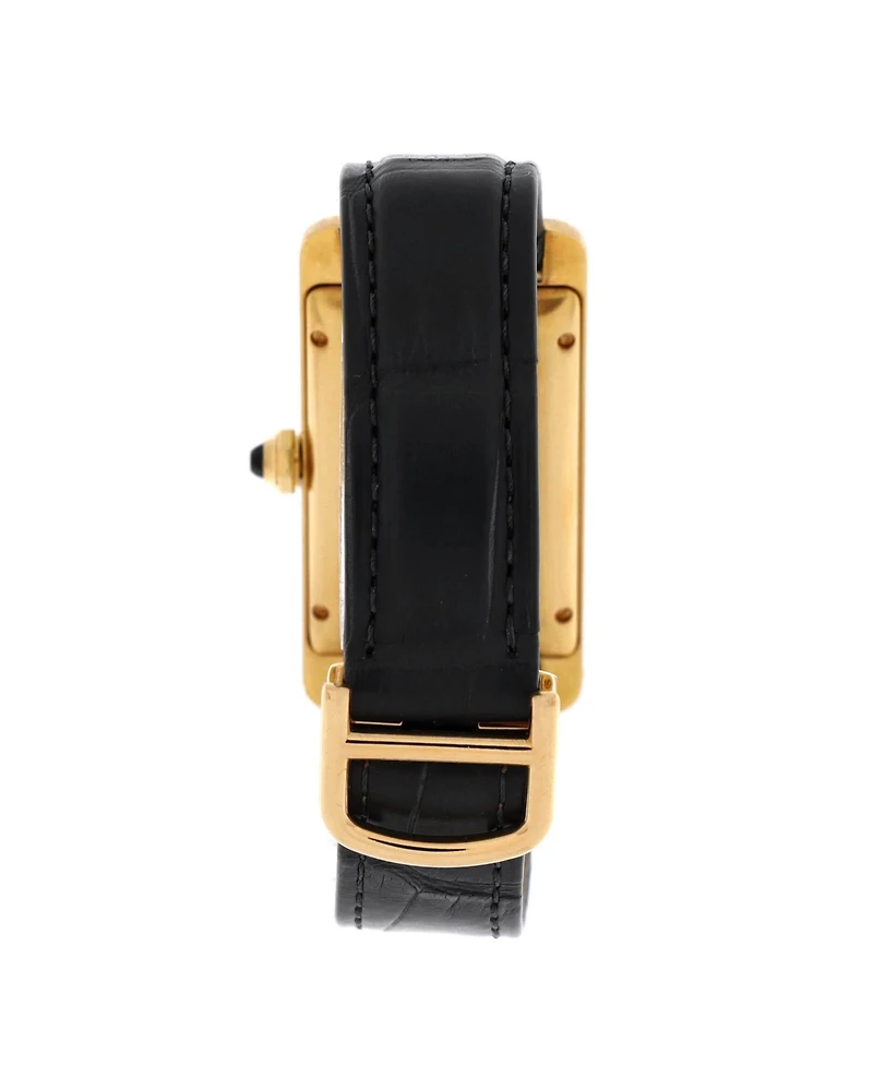 Pre-Owned Cartier Tank Americaine Automatic Watch in Gold and Alligator 23mm