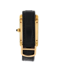 Pre-Owned Cartier Tank Americaine Automatic Watch in Gold and Alligator 23mm