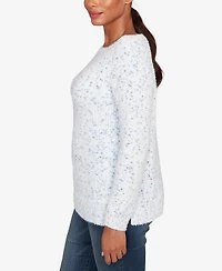 Ruby Rd. Petite Speckled Chenille Eyelash Sweater