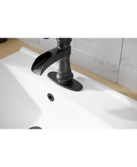 Single Hole Single-Handle Low-Arc Bathroom Faucet Matte Black