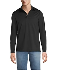 Lands' End School Uniform Men's Rapid Dry Long Sleeve Modern Fit Polo