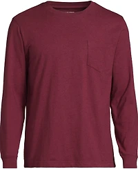 Lands' End Men's Super-t Long Sleeve T-Shirt with Pocket