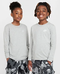Nike Big Kids Sportswear Logo Embroidered Long-Sleeve T-Shirt