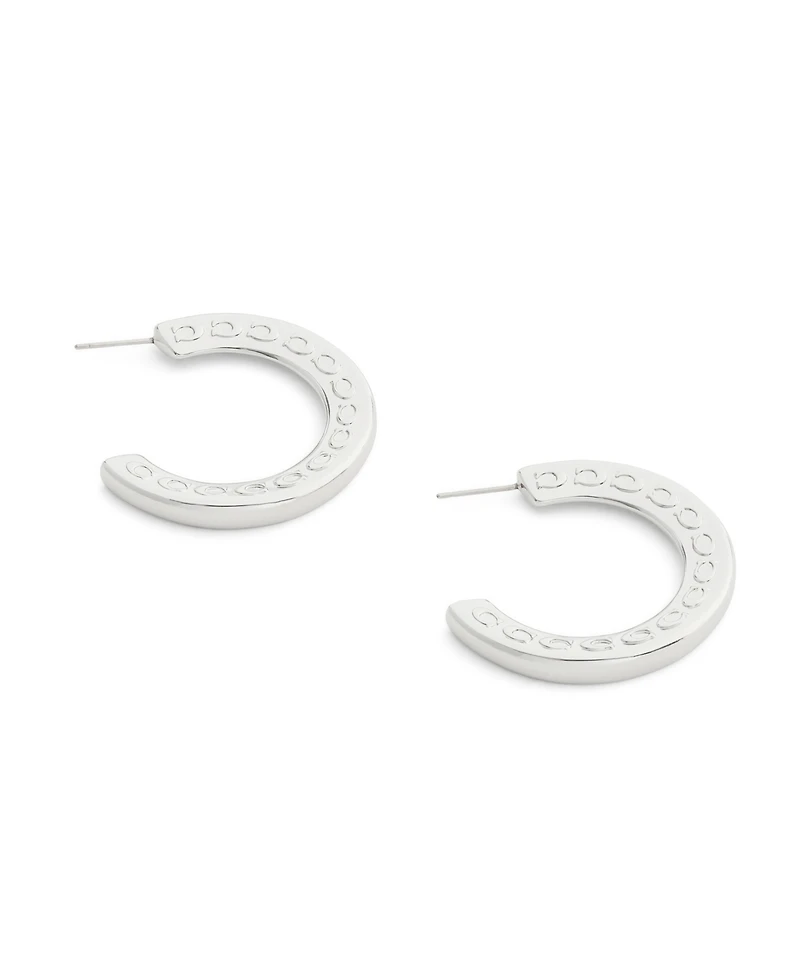 Coach Signature C Minimal Hoop Earrings