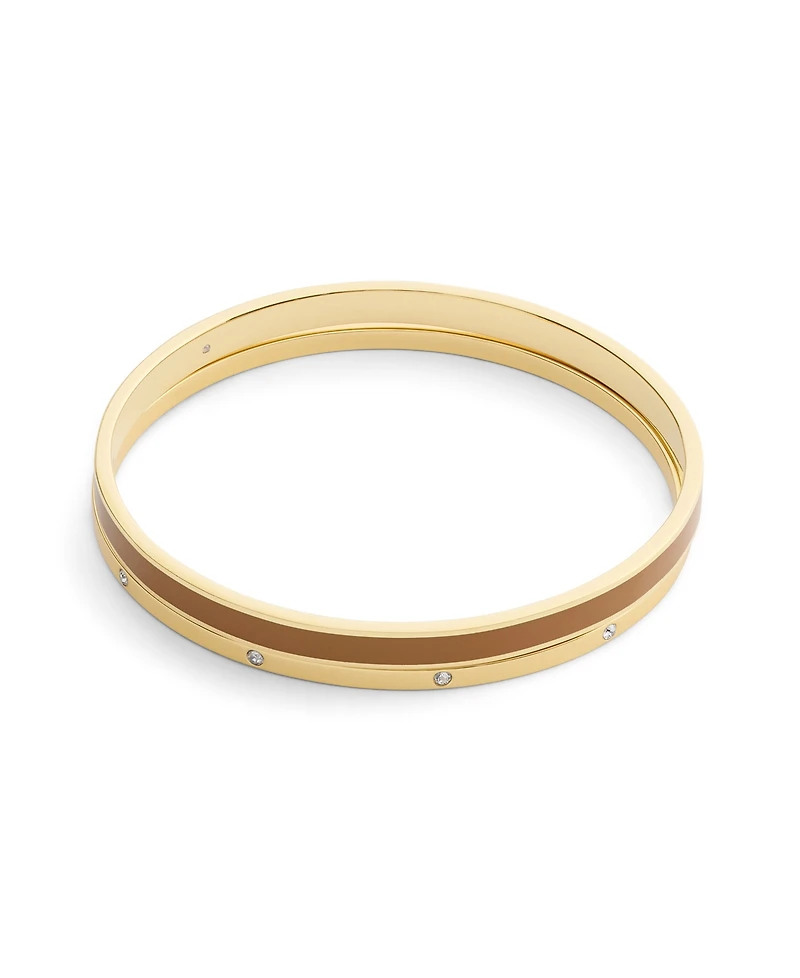Coach Gold Plated Duo Bangle Bracelet Set