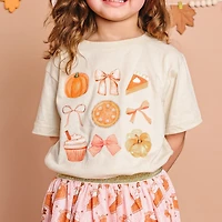 Sweet Wink Toddler Girls Thankful Cutie Thanksgiving Short Sleeve T-Shirt