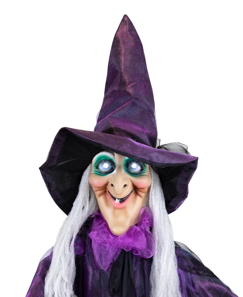 5.5' Lighted and Animated Witch Halloween Figure Decoration