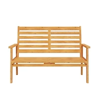 Garden Sofa Bench Natural Wood Solid Acacia Wood Medium Durable