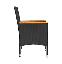 Garden Chair Black, Cream White