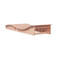 Sun Lounger Natural wood Solid Douglas wood 80.7 x 27.6 x 12.4 in