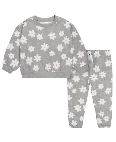 Gerber Baby Girls 2-Piece Fleece Outfit Set Daisies, 0-3 Months