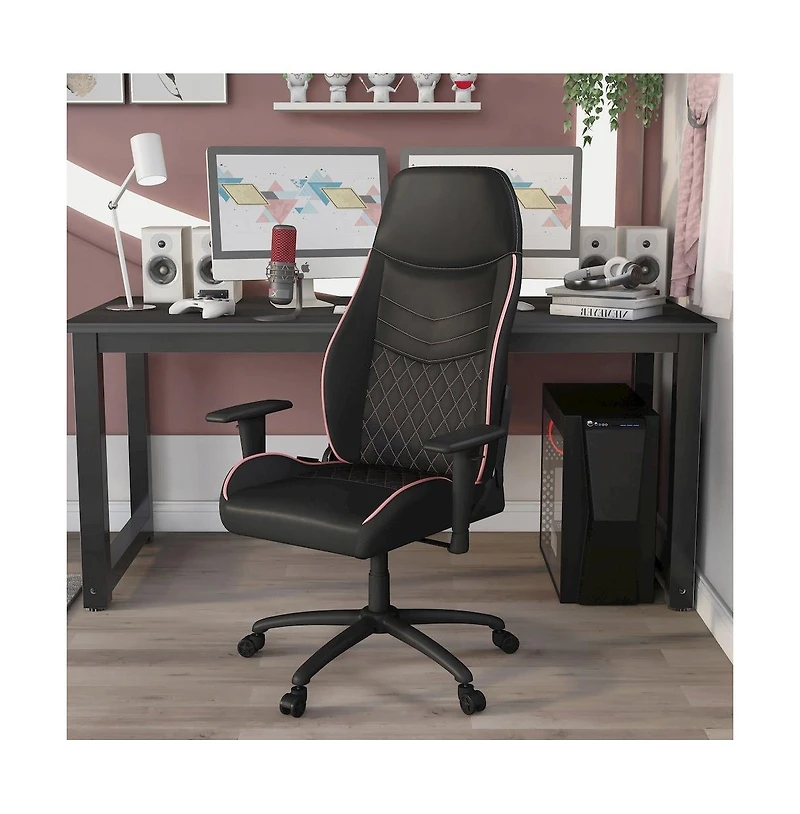 Enitial Star Aguil Faux Leather Adjustable Gaming Chair