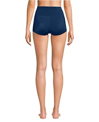 Lands' End Women's Tugless High Waisted Swim Boy Shorts