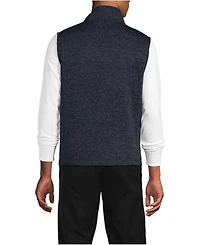 Lands' End Men's School Uniform Unisex Sweater Fleece Zip Front Vest