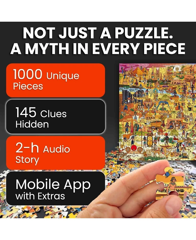 Quokka 1000 Piece Puzzle for Adults Ancient Myths and Legends with Secret Tasks & Audio Story