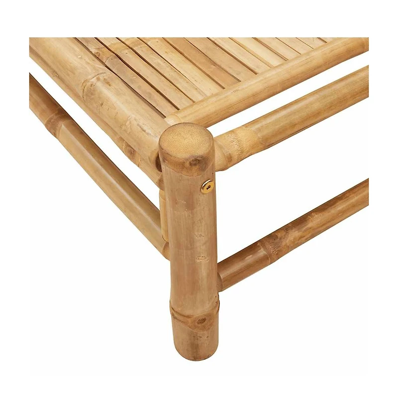 vidaXL Sun Lounger Natural bamboo Bamboo Adult-size