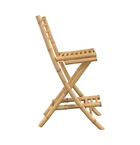 vidaXL Outdoor Bar Stool Natural Bamboo Standard Outdoor Bar Stool Size