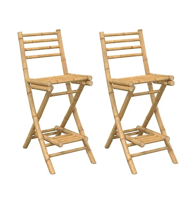 vidaXL Outdoor Bar Stool Natural Bamboo Standard Outdoor Bar Stool Size