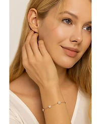Dainty Bracelet for Women with Five Cubic Zirconia Stones