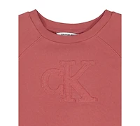 Calvin Klein Girls 7-16 Crewneck Raglan Sleeve Sweatshirt