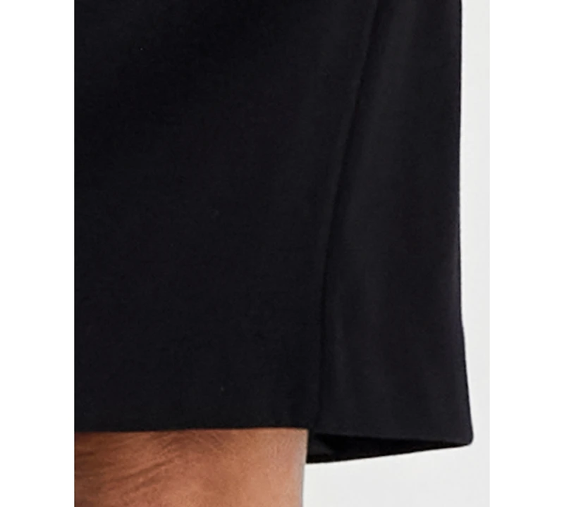 Le Suit Women's Square-Neck Button-Front Skirt