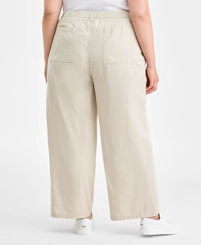 Style & Co Plus Size Pleated Straight-Leg Pant, Macy's Exclusive