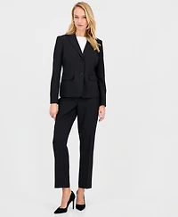 Le Suit Women's Notch-Lapel Mid-Rise 2 Piece Pantsuit, Regular & Petites