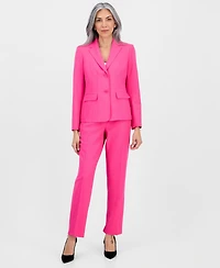Le Suit Women's Notch-Lapel Mid-Rise 2 Piece Pantsuit, Regular & Petites