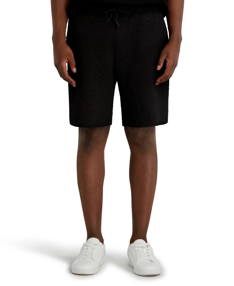 Karl Lagerfeld Paris Men's Triangle Jacquard Textured Shorts