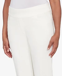 Alfred Dunner Petite Vienna Allure Fit Flat Front Corduroy Average Length Pants